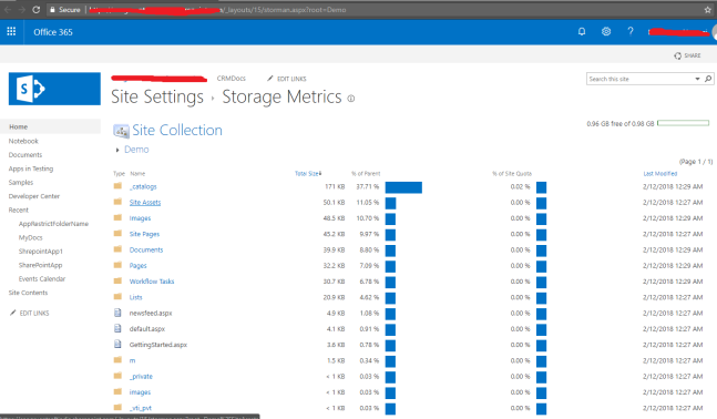 storage metrics