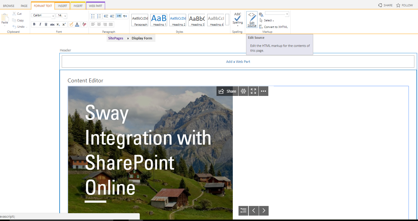 Sharepoint_Content Editor
